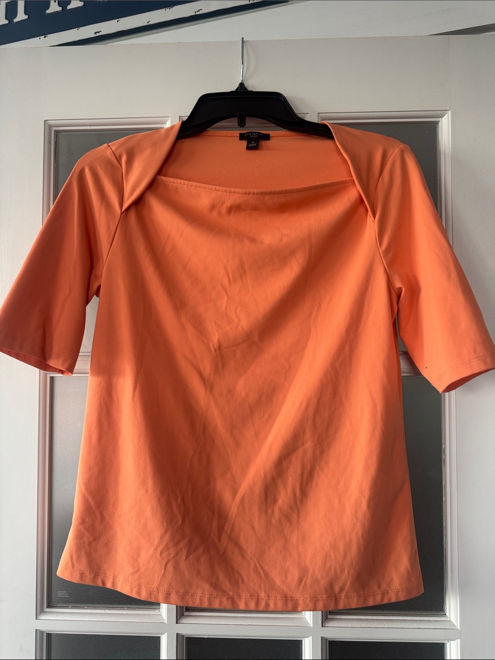 Women's Orange Square-Neck Top - Ann Taylor
